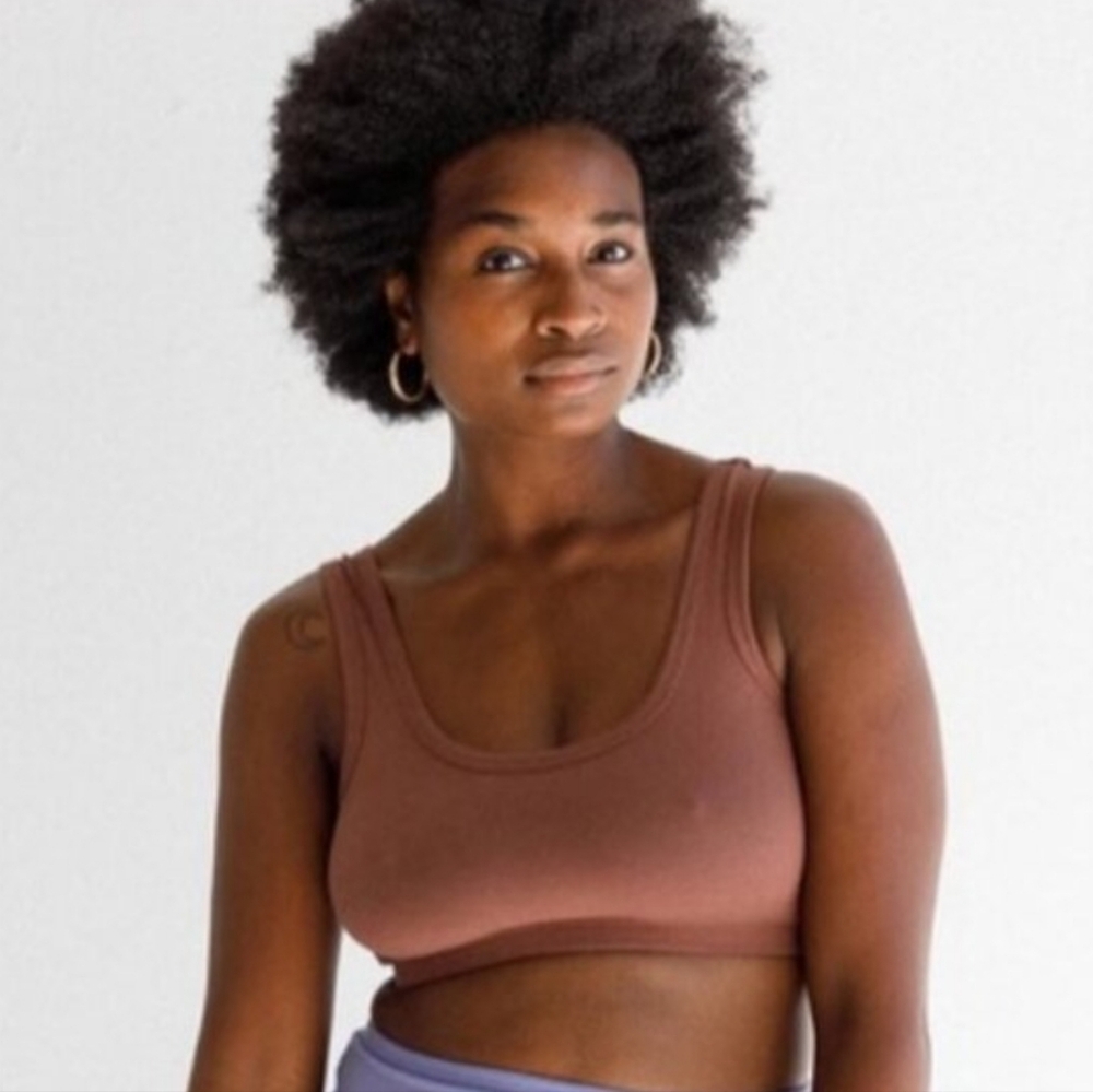 ARQ WIDE STRAP FULL COVERAGE BRA IN COCOA BROWN